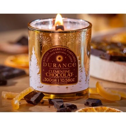 DURANCE COLLECTION DE NOEL 280GR MECHE BOIS - clémentine chocolat